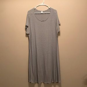 Old Navy White Black Striped Swing Dress - 2X